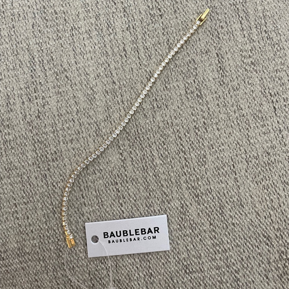 6.15 cm Bennett Tennis Bracelet - Gold Plated Brass